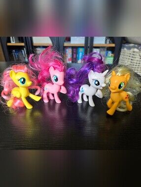 My Little Pony G4 2016 Toy Figure, Fluttershy, Pinkie Pie, Rarity, Apple Jack